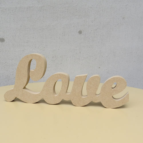 MDF ukras Love 25 x 10 x 2 cm