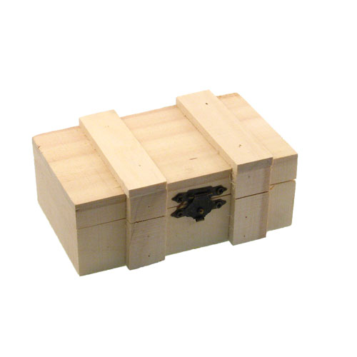 Kutijica drvena baul 11,8x6,8x5 cm