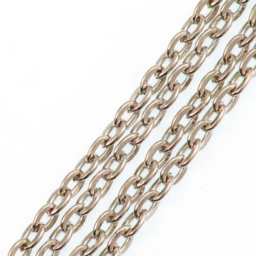 Lanac 2,5x1,5mm 1 metar, boja :platina L2