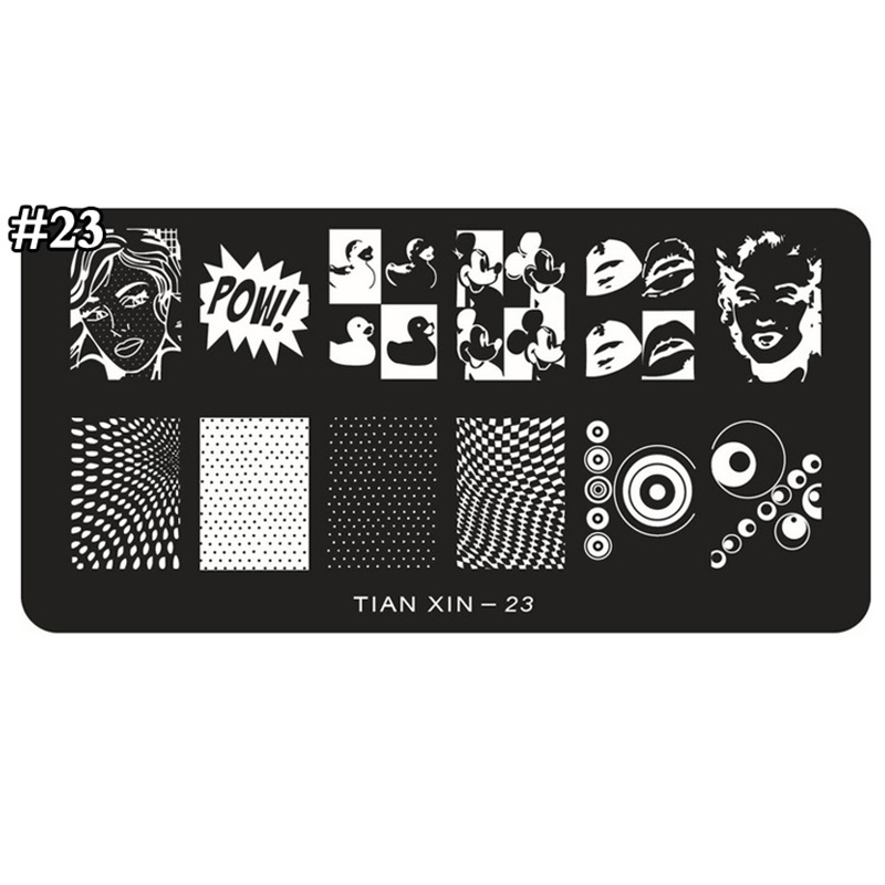 Metalna šablona za nail art 12x6 mm