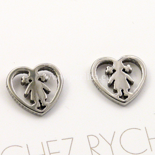 Naušnice inox SS304 "Girl in my heart"