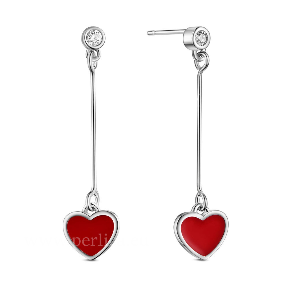 Nausnice "Srca" 30 mm 925 srebro