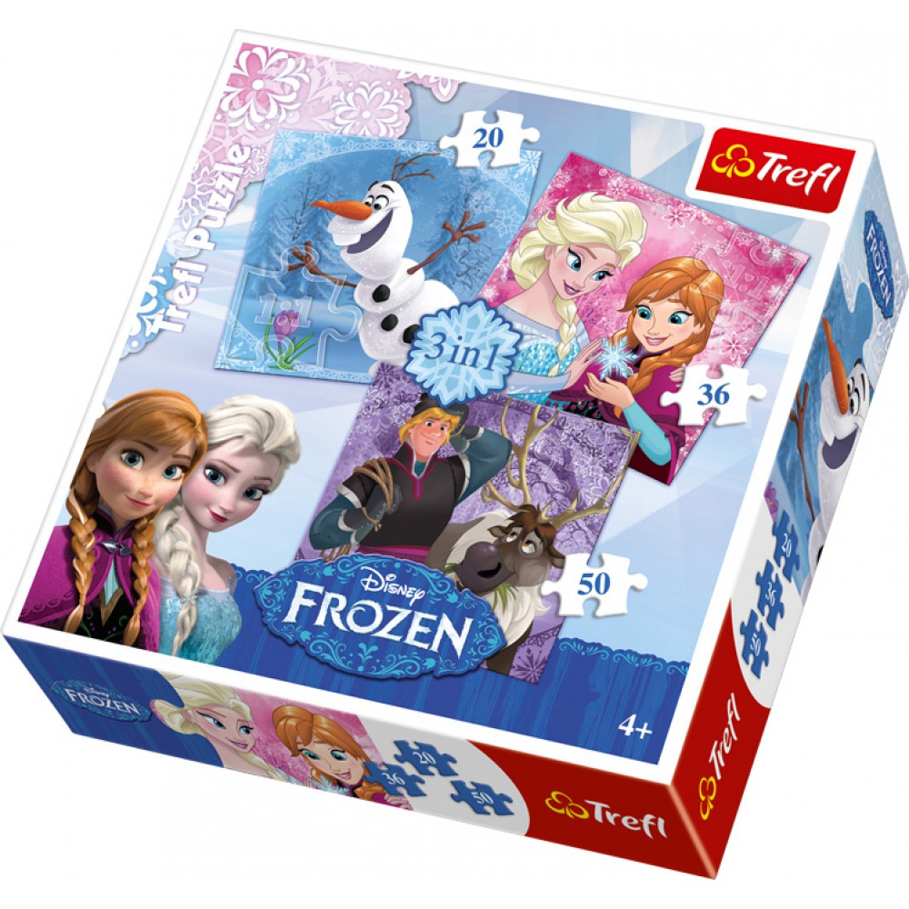 Puzzle frozen 3 u 1