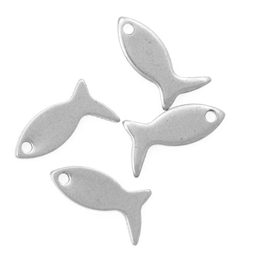 Privjesak "Ribica" SS304  9x8x1 mm 4 kom, SS21