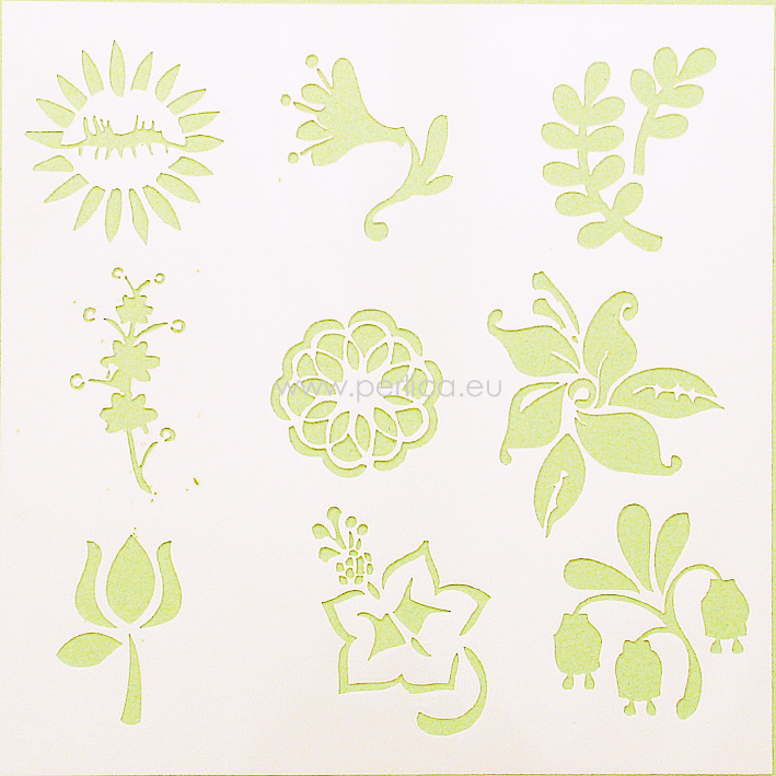 Šablona Botanika, vel.13 x 13 cm