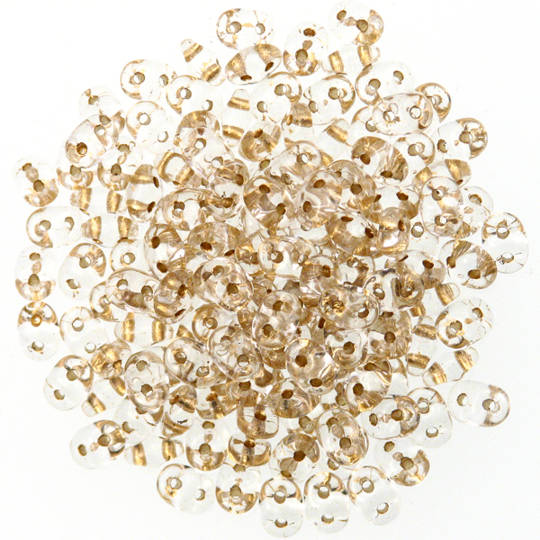 Superduo 2,5x5mm,10 gr,gold coop.lin.cryst.. SD2