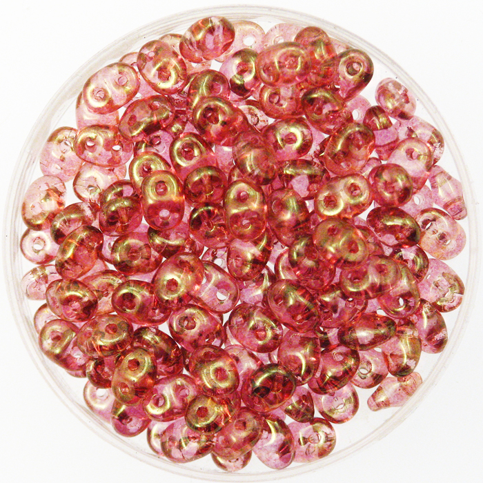 Superduo 2,5 x 5 mm, 10 gr, luster pink, SD1