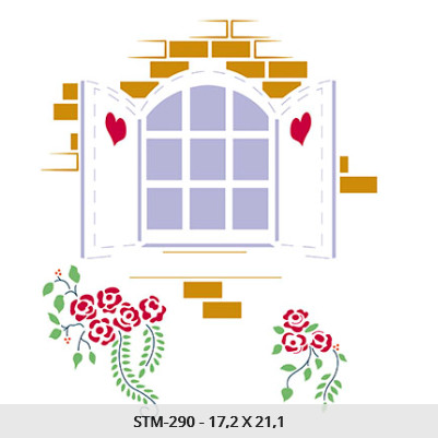 Šablona Prozor 17x21 cm