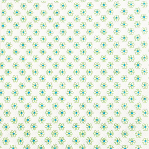 Salveta "Cute Pattern White lt green" G29
