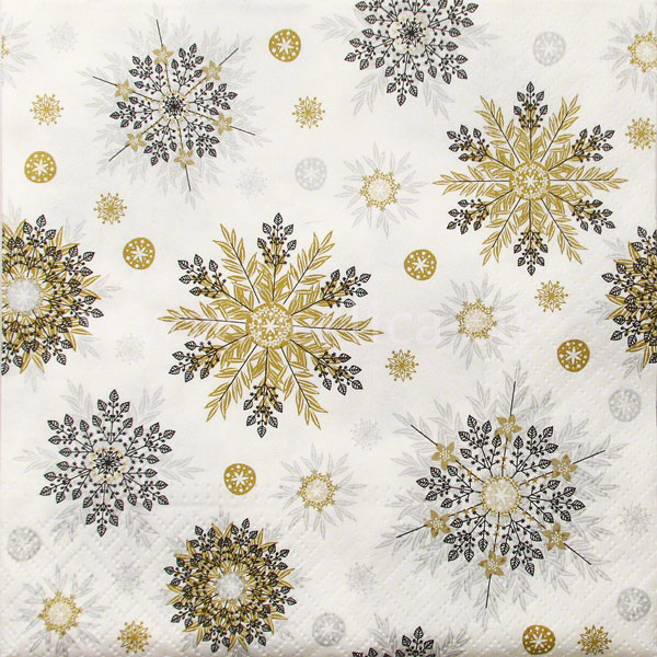 Salveta Silver gold snowflakes ZI23