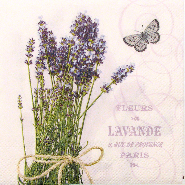 Salveta "Bunch of lavender" white CL12