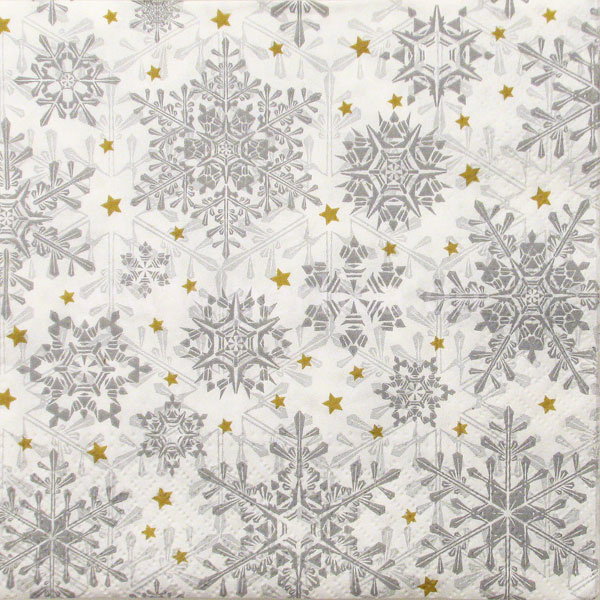 Salveta Silver gold snowflakes ZI25