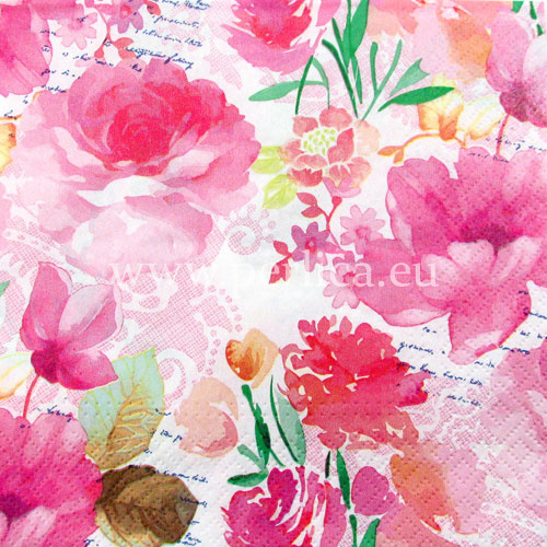 Salveta "Watercolour rose" C8