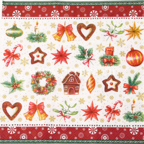 Salveta "Christmas parts red" ZI21
