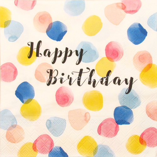 Salveta "Happy Birthday Dots" D8