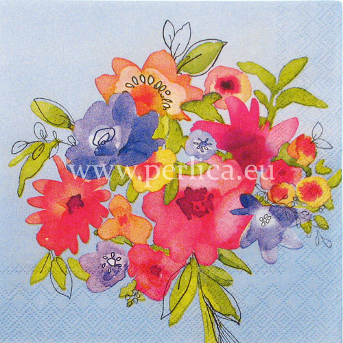 Salveta "Gift flowers blue" C42