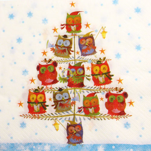Salveta Xmas owl tree BP2