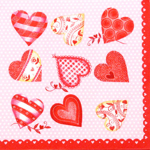 Salveta "Love red" VJS12