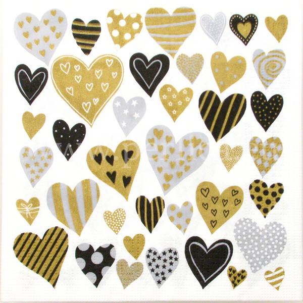 Salveta "Golden Hearts"  VJS5