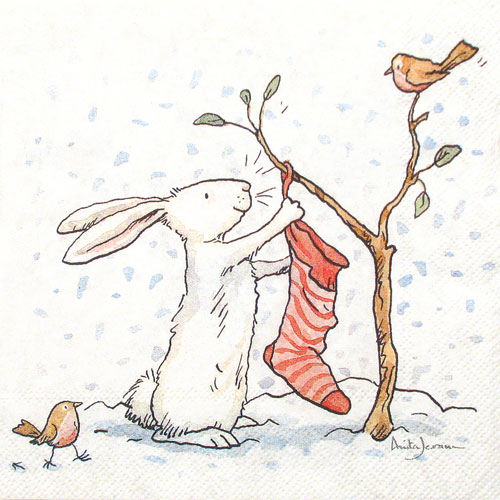 Salveta "Charming Snow Rabbits" BP4