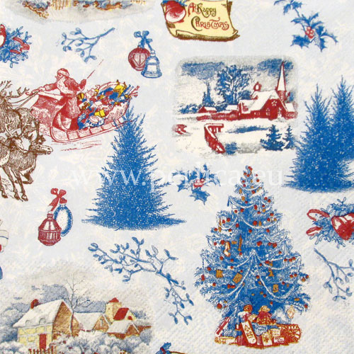Salveta "Nostalgic Christmas blue" ZI6