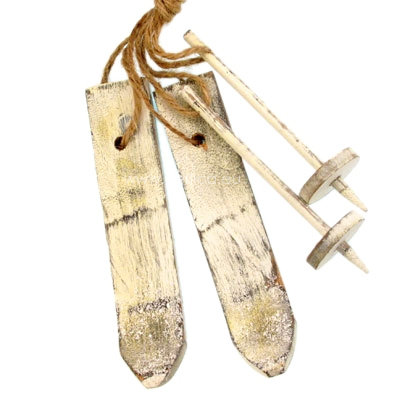 Ukras drveni skije , 12 cm