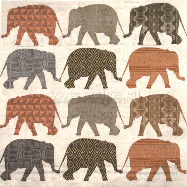 Salveta Elephants with pattern J8