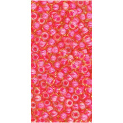 Toho 11/0 Luminous Lt Topaz Neon Pink Lined