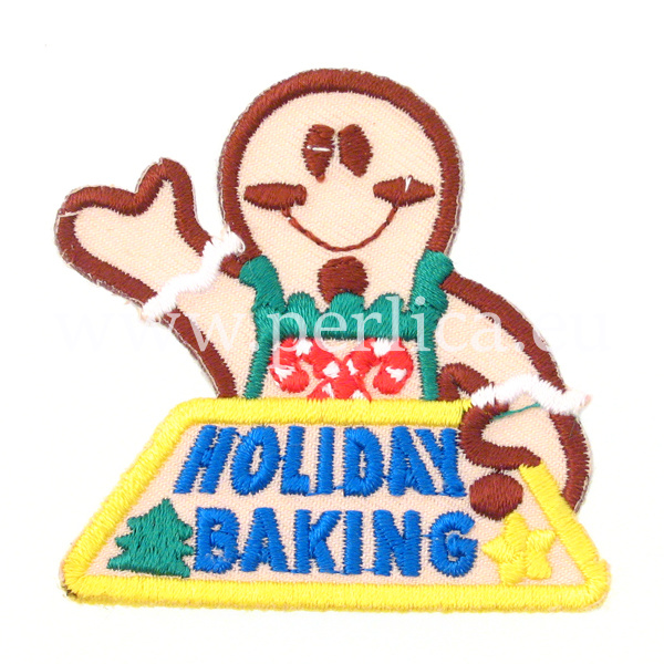Tekstilna zakrpa Holiday baking 5,5 x 6 cm ZK4