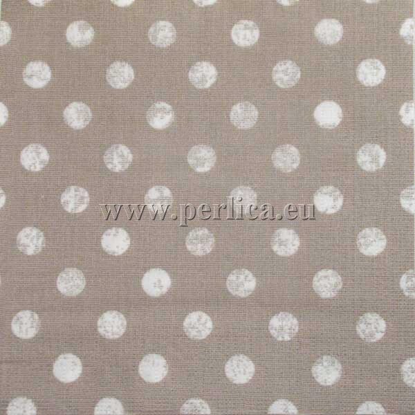 Salvete Fashion dots taupe white, G28