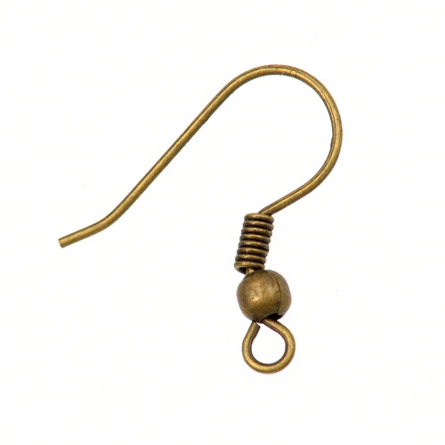 Udica - kopča za naušnice 20 kom, boja:antik broncaKN2