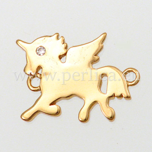 Konektor Unicorn 12 x 9 mm , gold,AAA grade,CZ1