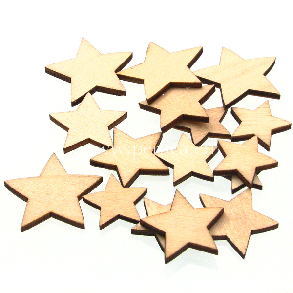 Zvijezde drvene vel 15-30 x 2 mm, 20 kom, DRV2
