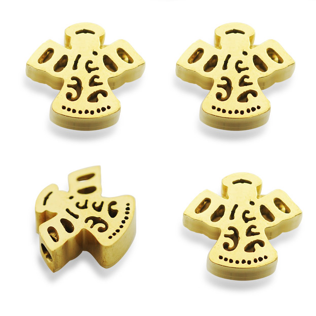 Perlica Anđeo SS304, vel.9,5x11,5x3 mm, rupa 1,6 mm, 1 kom, boja:zlatna SS59