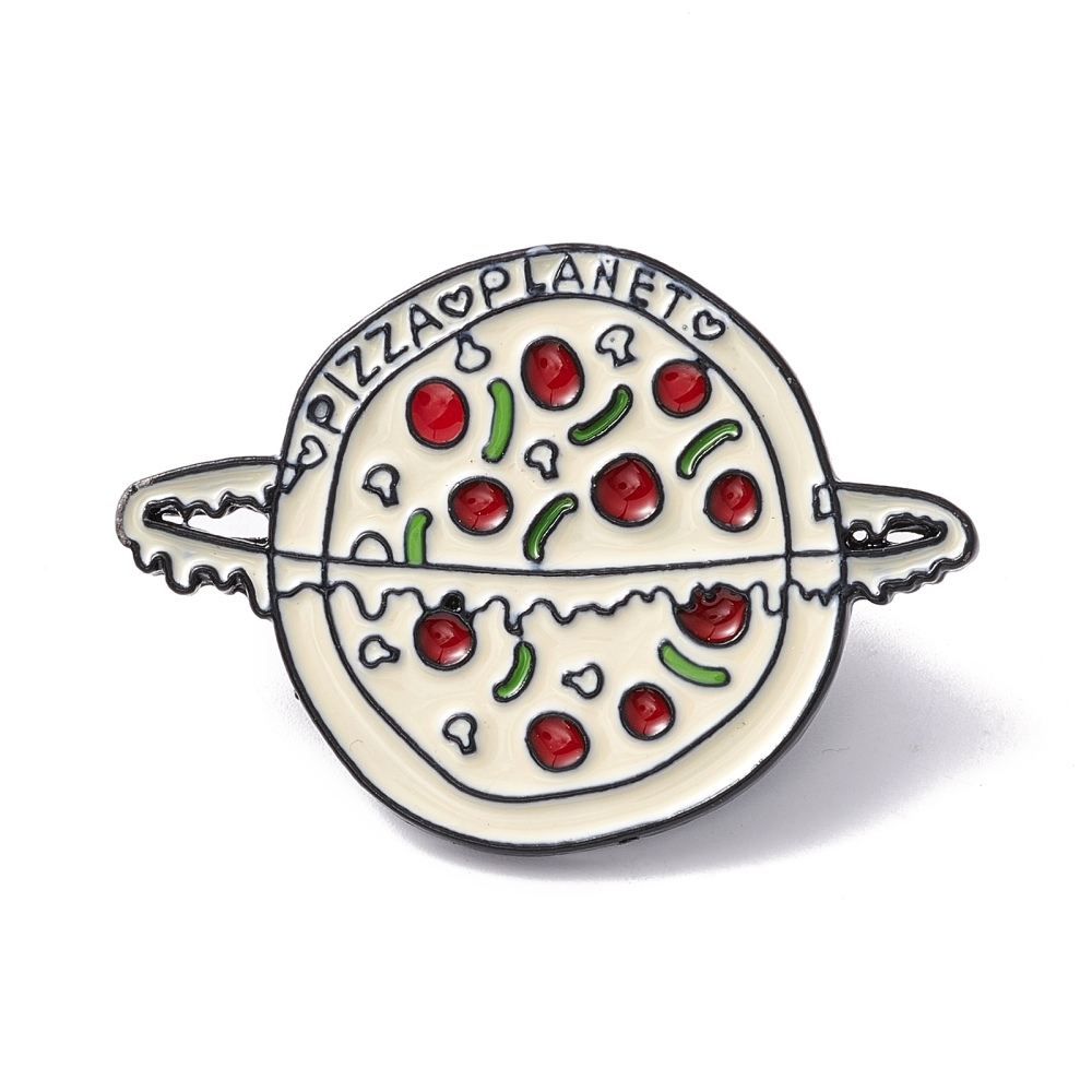 Broš Pizza Planet, vel 30,5x44x2 mm, iglica 1,2 mm  MD61