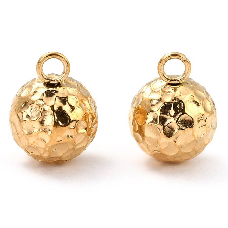 Privjesak Bumpy SS304 vel 11x8mm , rupa: 1,6 mm, 18 karatna pozlata1 kom SS55