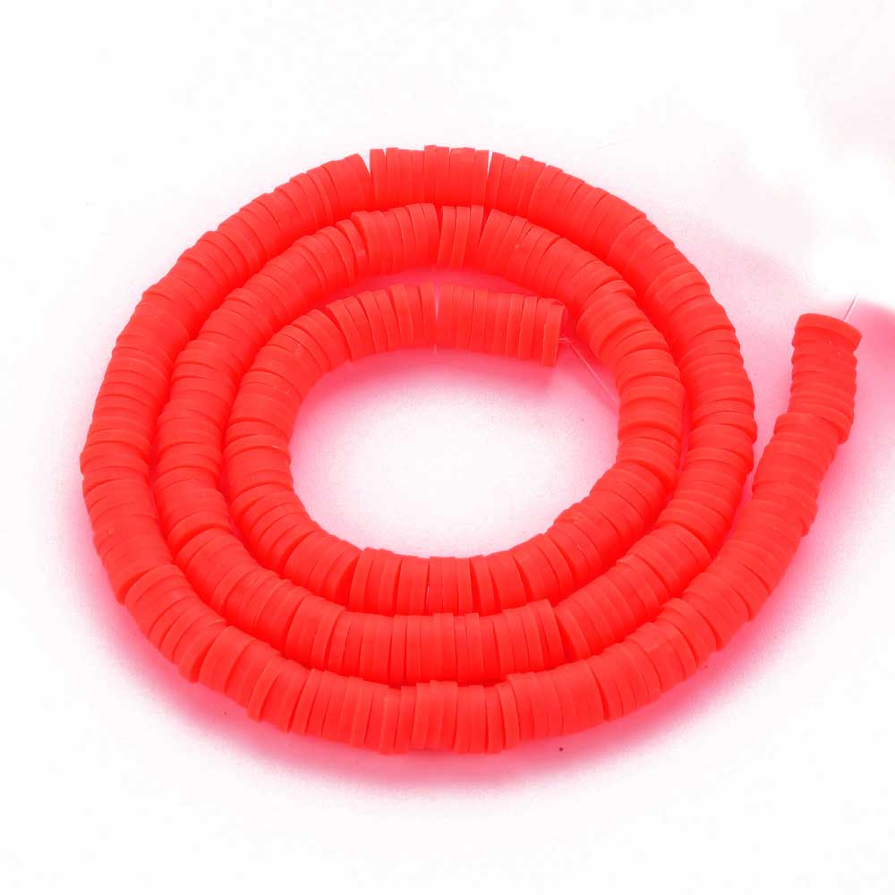 Niska polimer 45 cm, 6x1,2 mm, boja: neon crvena PLC1