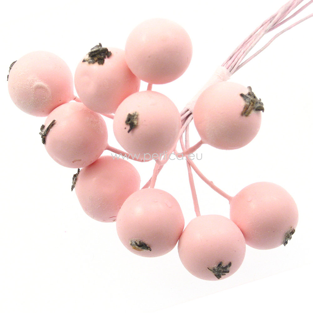 Bobice 1,5 cm 10 kom,boja:mliječno roza