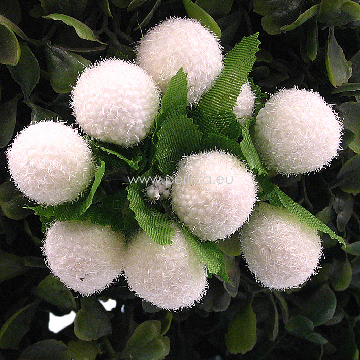Cvijetici "Bobice" 18cm ,boja:bijela