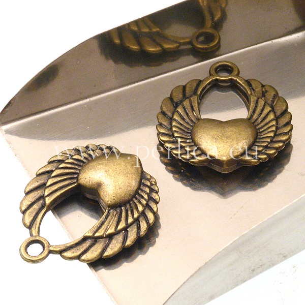 Privjesak srce 25x22 mm, 2 kom, MD35