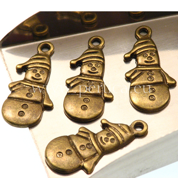 Privjesak Snjegović 25x12 mm, 4 kom, MD35