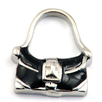 Privjesak Torbica vel.18x15x3 mm, 1 kom, boja: crna EM2