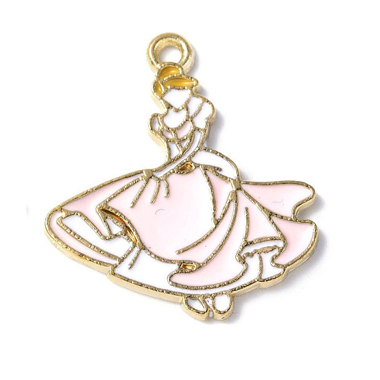 Privjesak emajl Princeza  vel 24x21x1 mm, 1 kom EM9