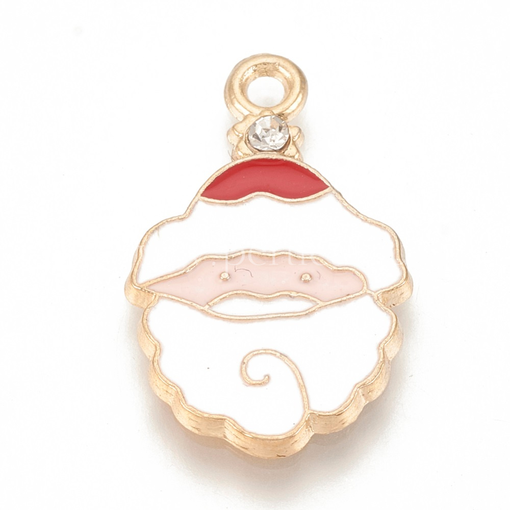 Privjesak " Djed Mraz s cirkonom" 23x13x1,5 mm , 2  kom, EM4