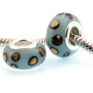 Perlica Bird , 1 kom,  lampwork staklo E1