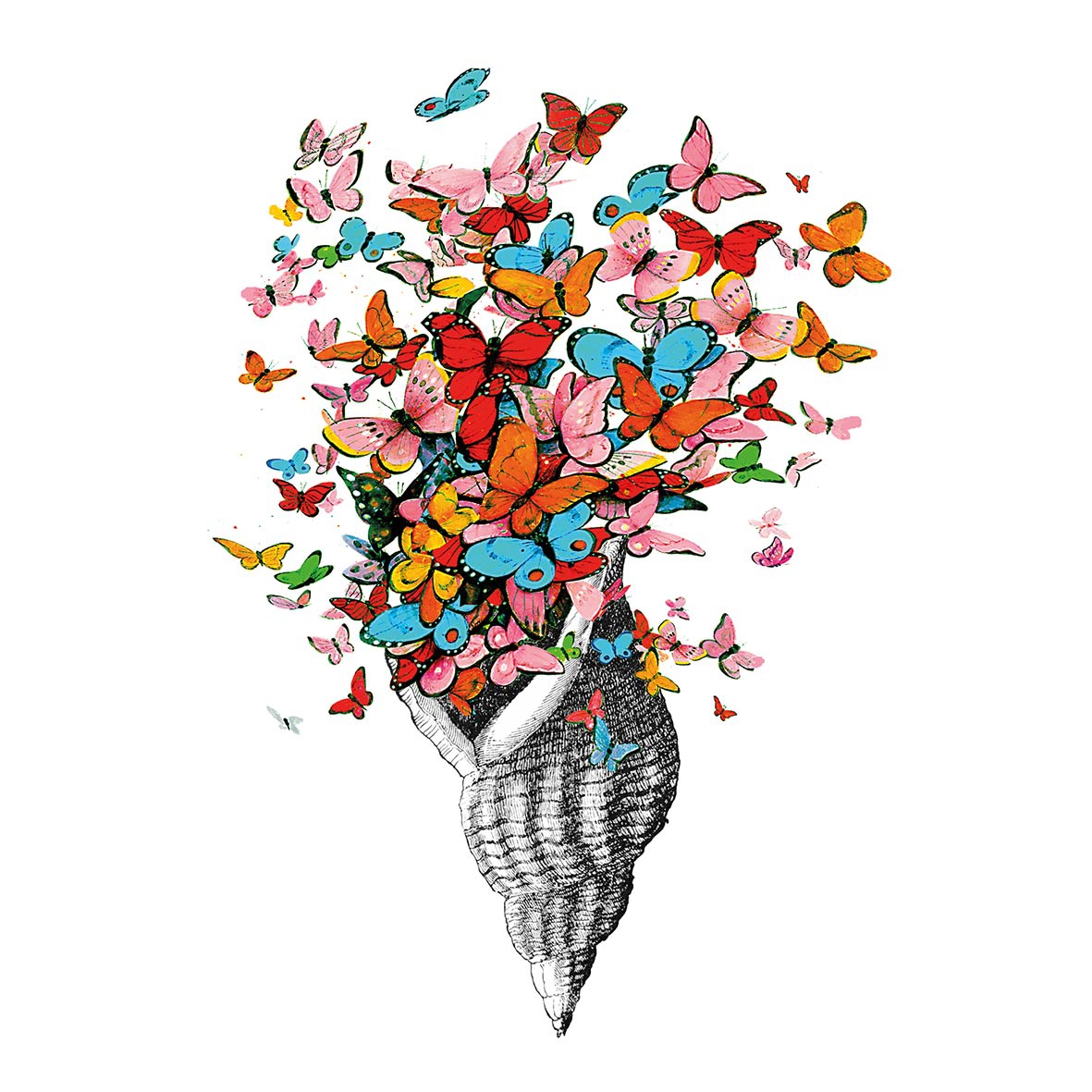 Salveta Seashell with Butterflies ZL1
