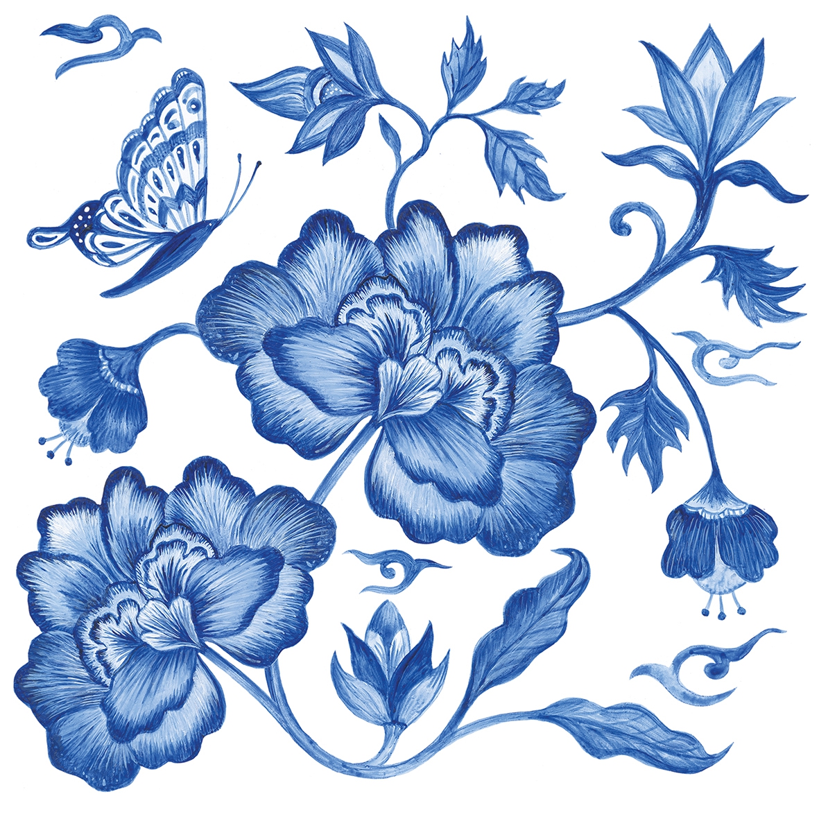 Salveta Princess Peony blue C90