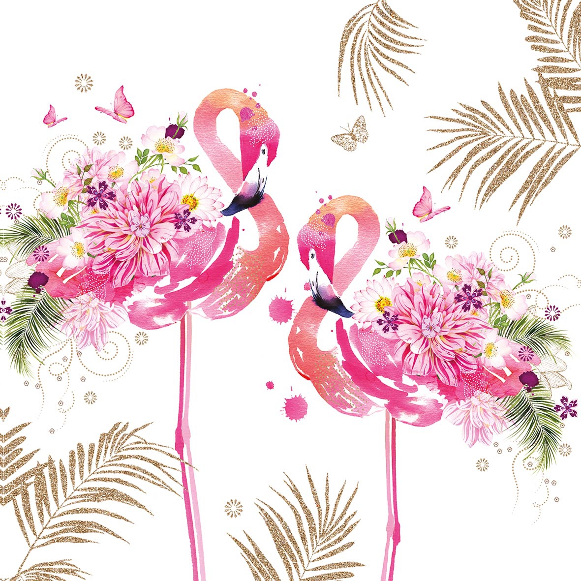 Salveta "Floral Flamingos" PT13