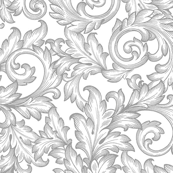 Salveta Baroque silver whiteG38