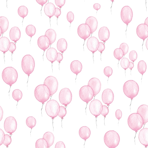 Salveta Petite Ballons Rose D26
